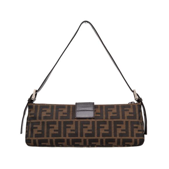 VTG FENDI Zucca FF Monogram Baguette Shoulder Bag Brown RARE - Picture 4 of 16
